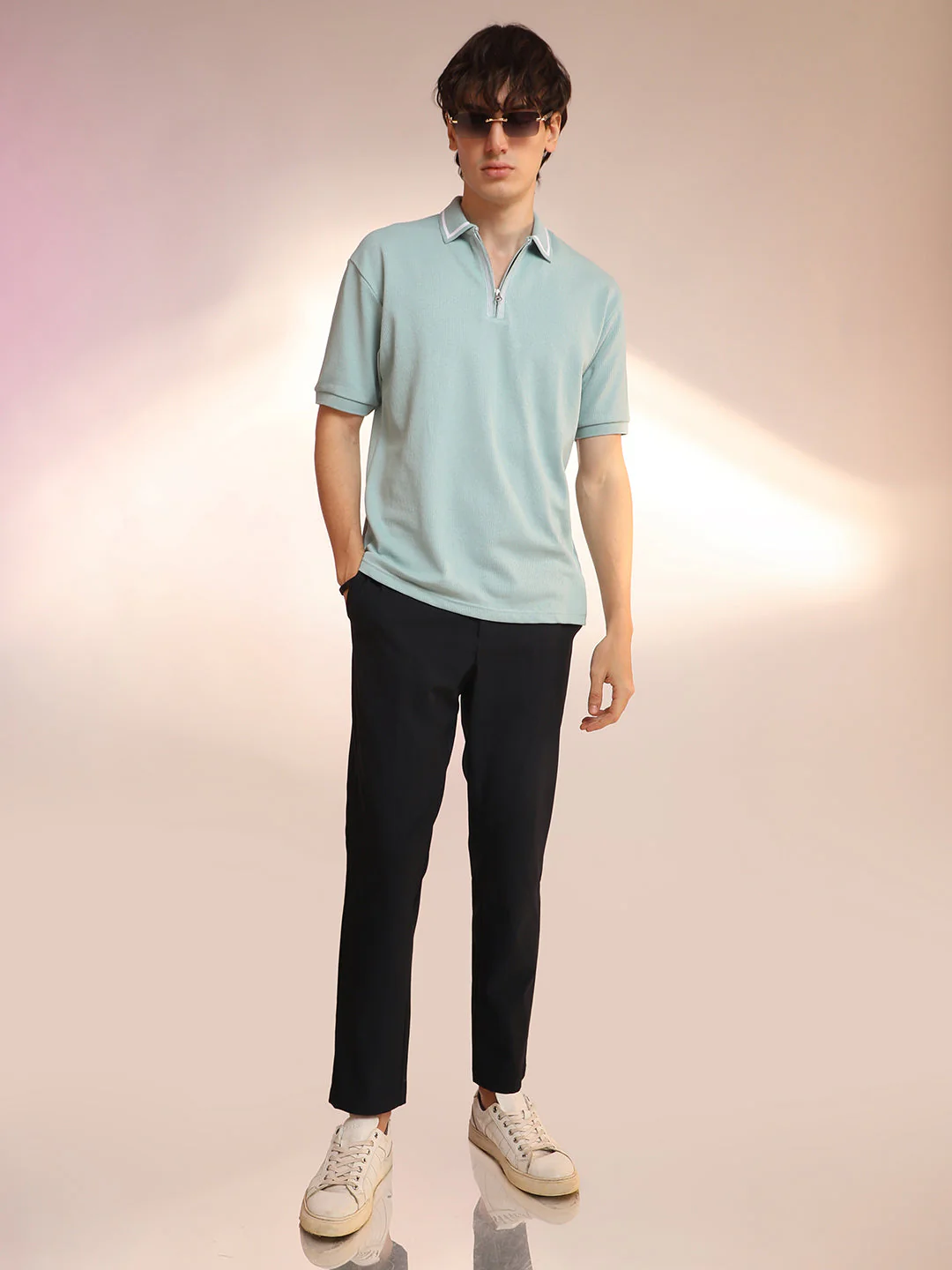 Micro-Waffle Polo T-Shirt - Image 6