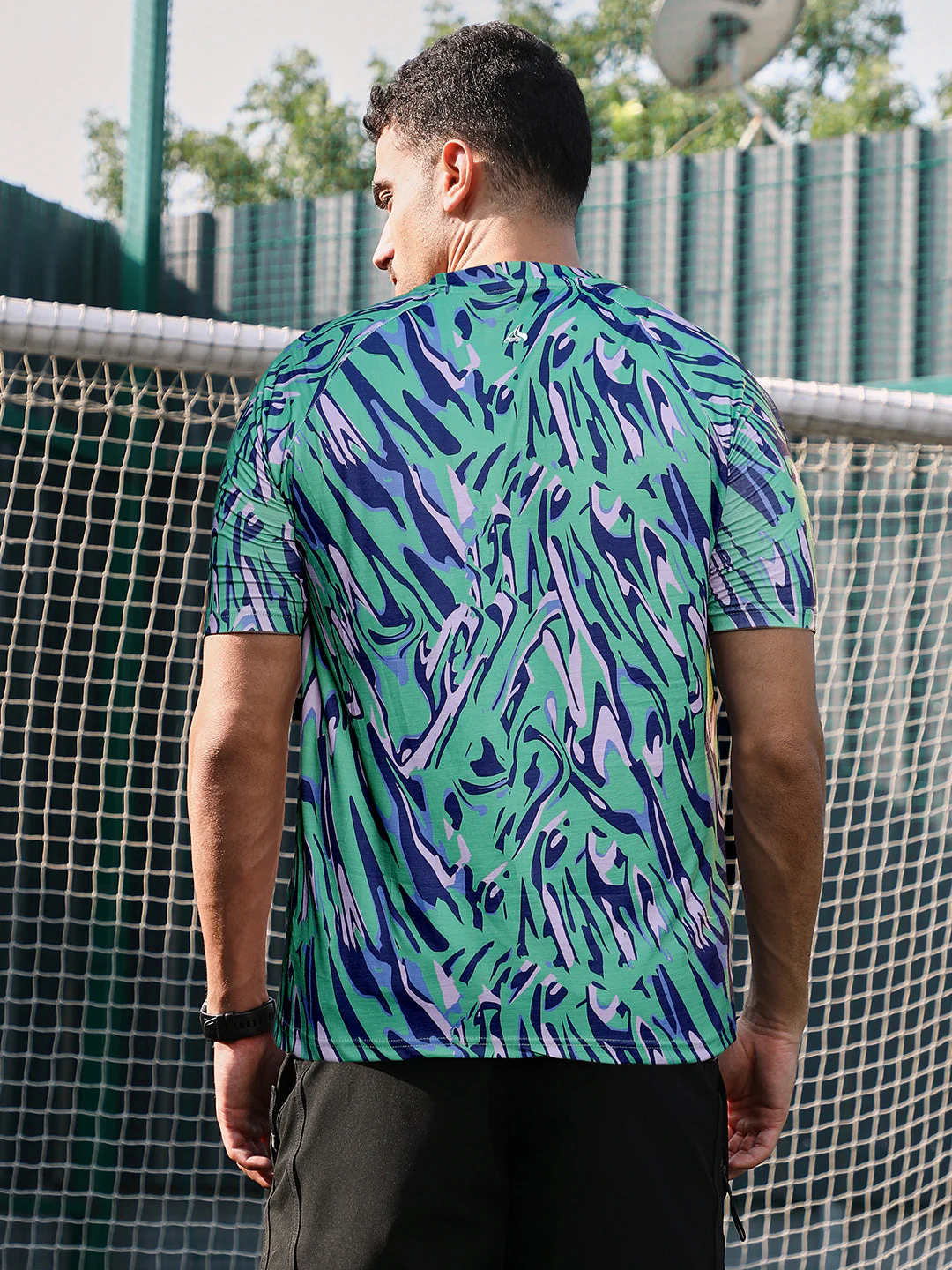 Abstract-Overlap Activewear T-Shirt - Image 4