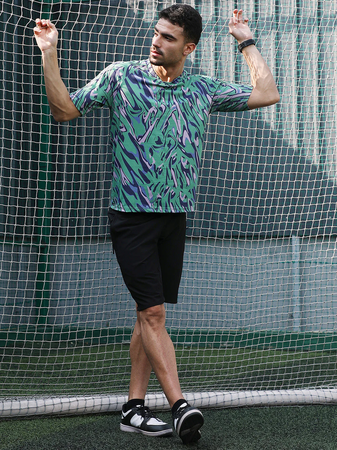 Abstract-Overlap Activewear T-Shirt - Image 5