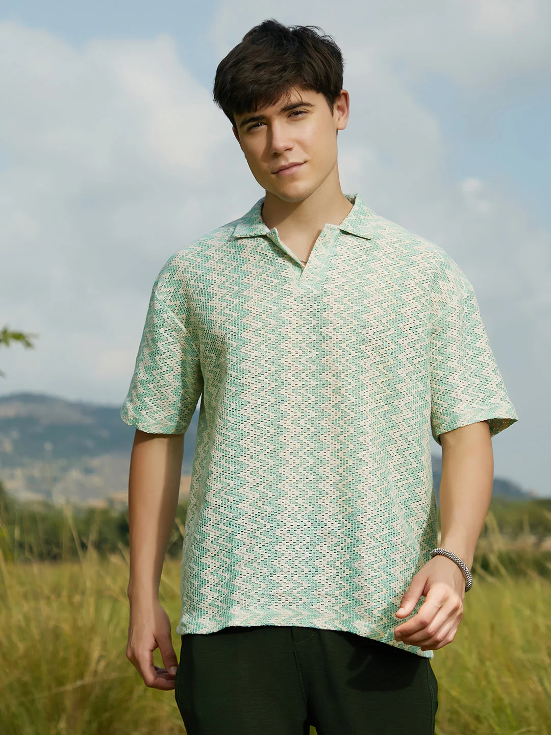 Tidal-Knit Polo T-Shirt - Image 2