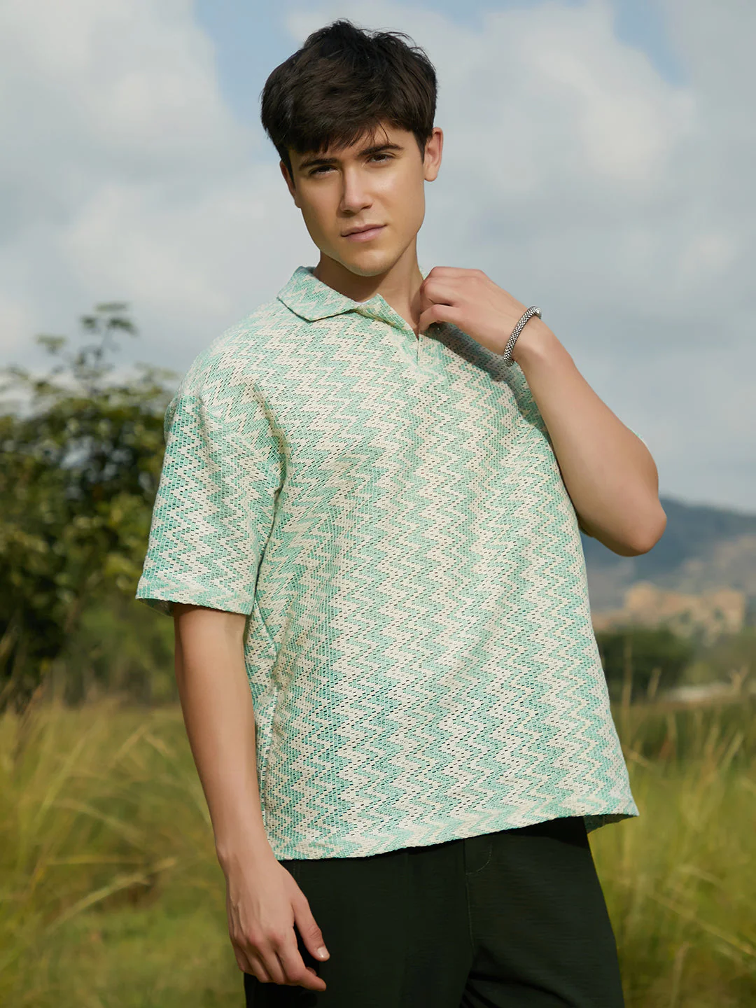 Tidal-Knit Polo T-Shirt - Image 3