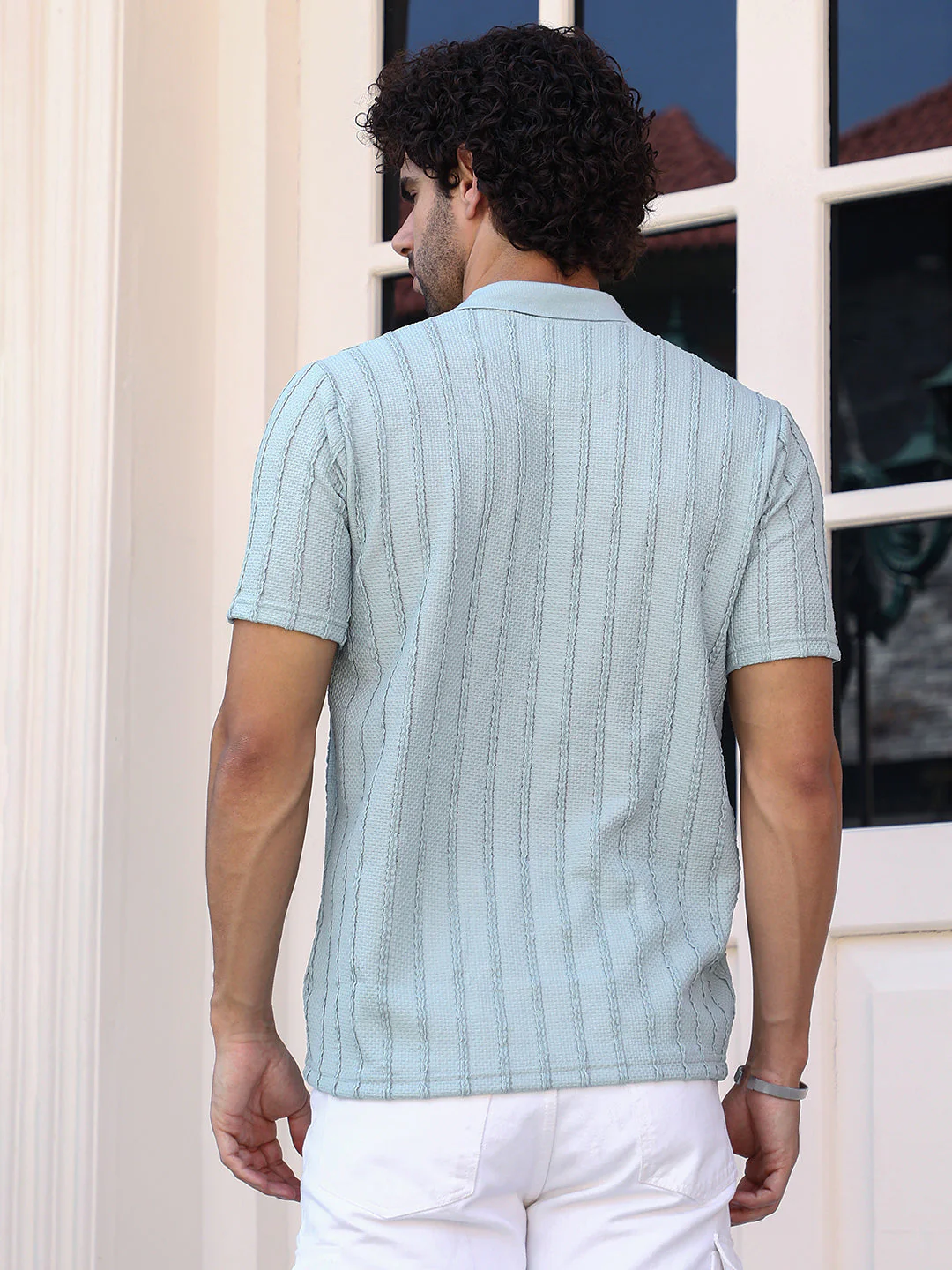 Wicker-Tactile Polo T-Shirt - Image 4