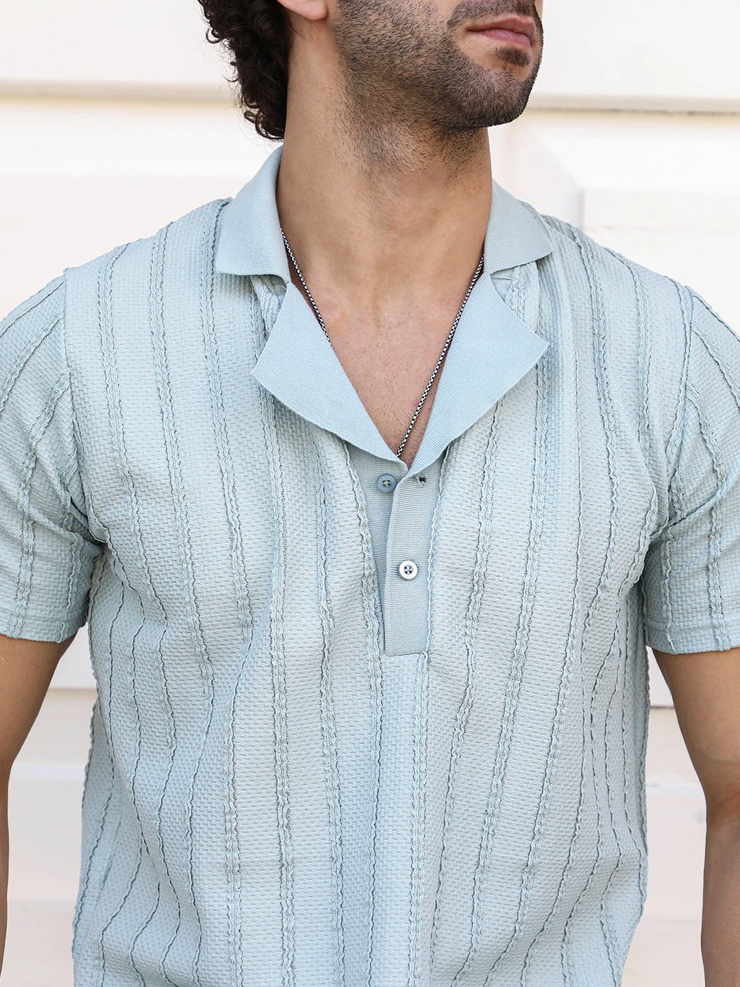 Wicker-Tactile Polo T-Shirt - Image 7