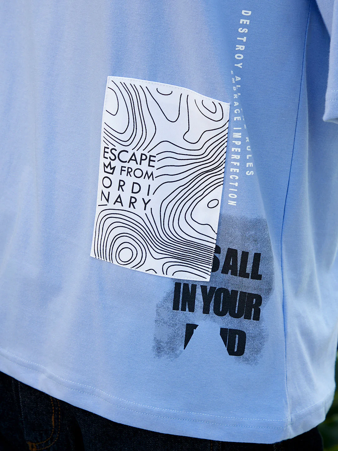 Escape-Ordinary Imprint Oversized T-Shirt - Image 8