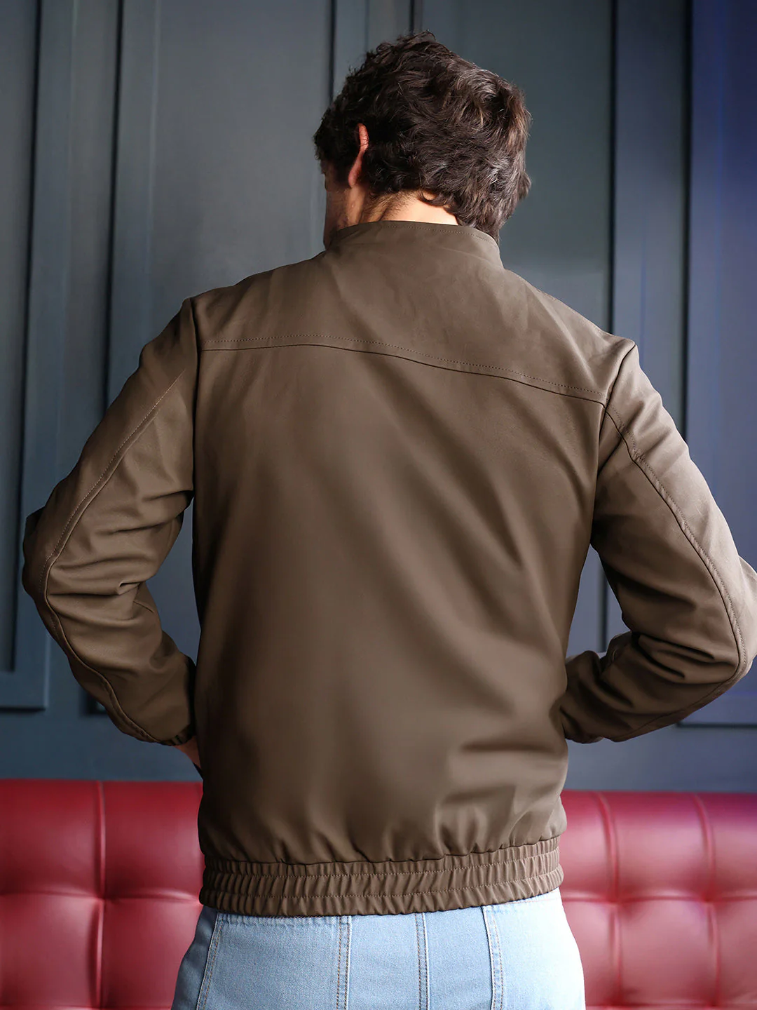 Coated Panel-Stitch Rider Jacket - Image 4