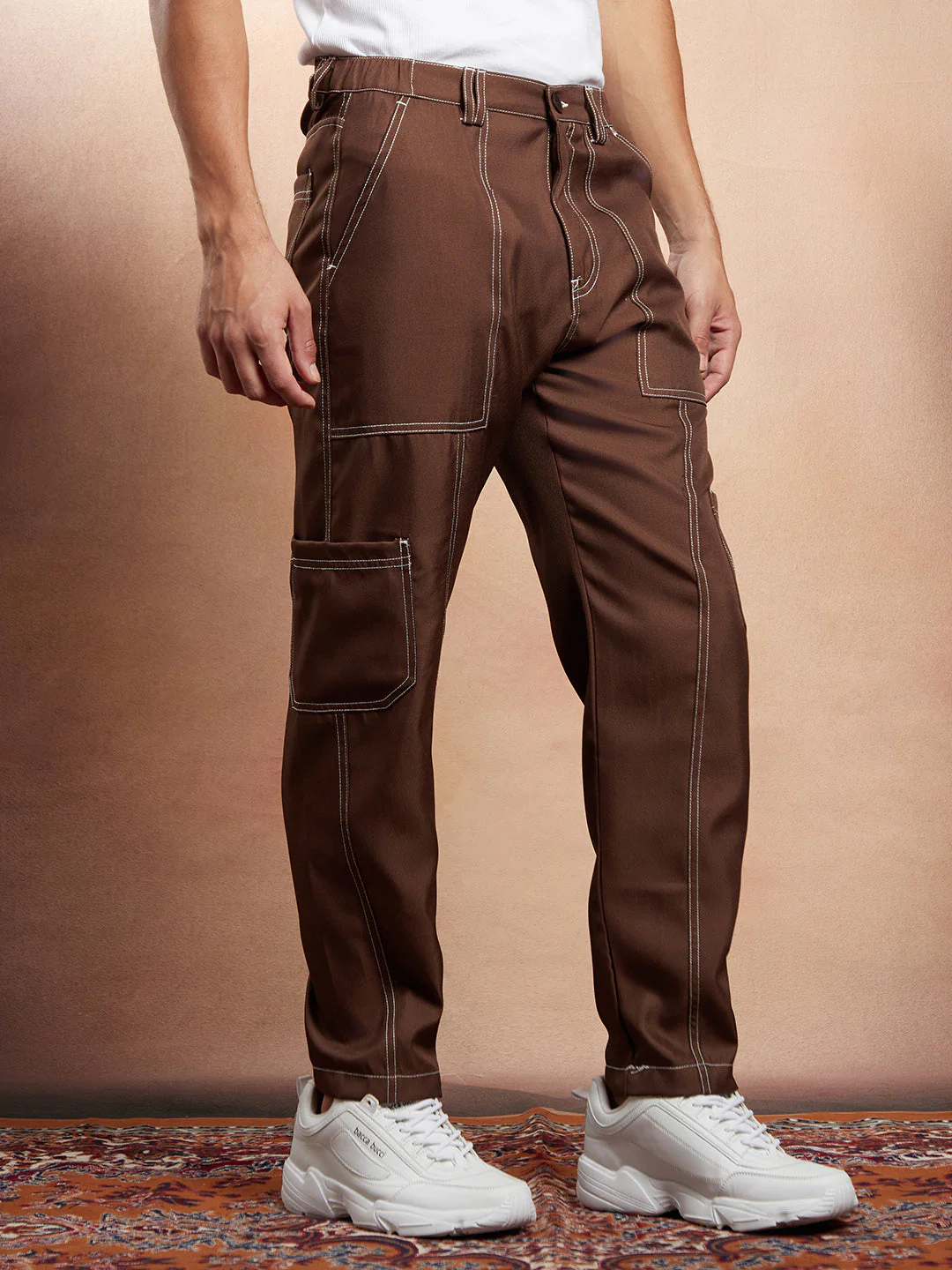 Contrast-Stitch Carpenter Utility Trousers - Image 3
