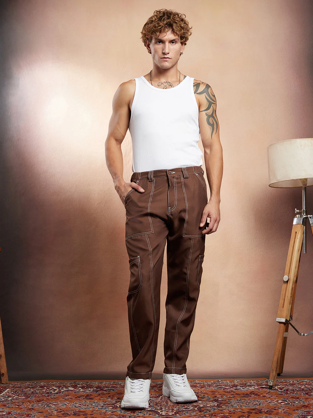 Contrast-Stitch Carpenter Utility Trousers - Image 5