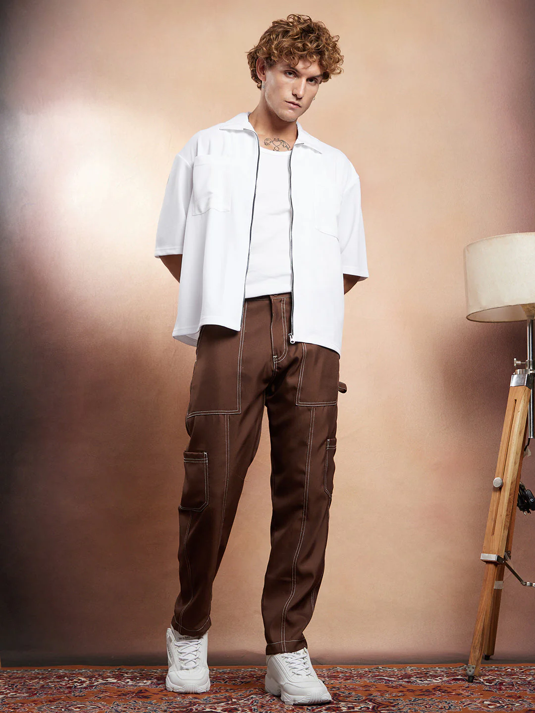 Contrast-Stitch Carpenter Utility Trousers - Image 6