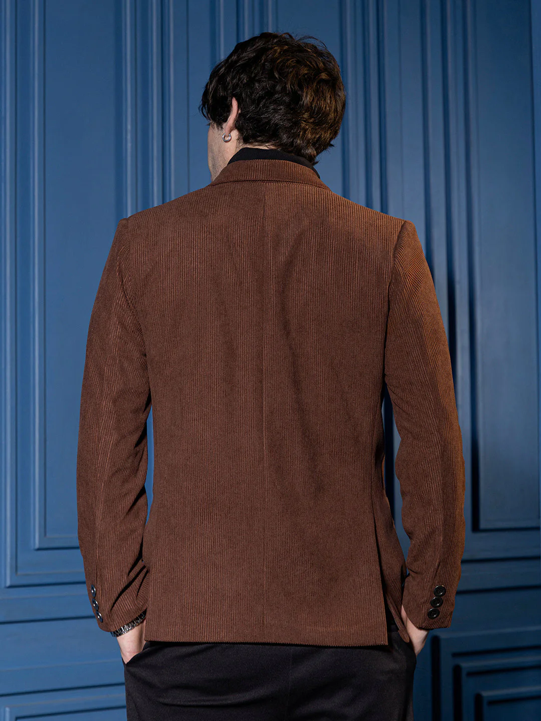 Double-Breasted Corduroy Blazer - Image 4