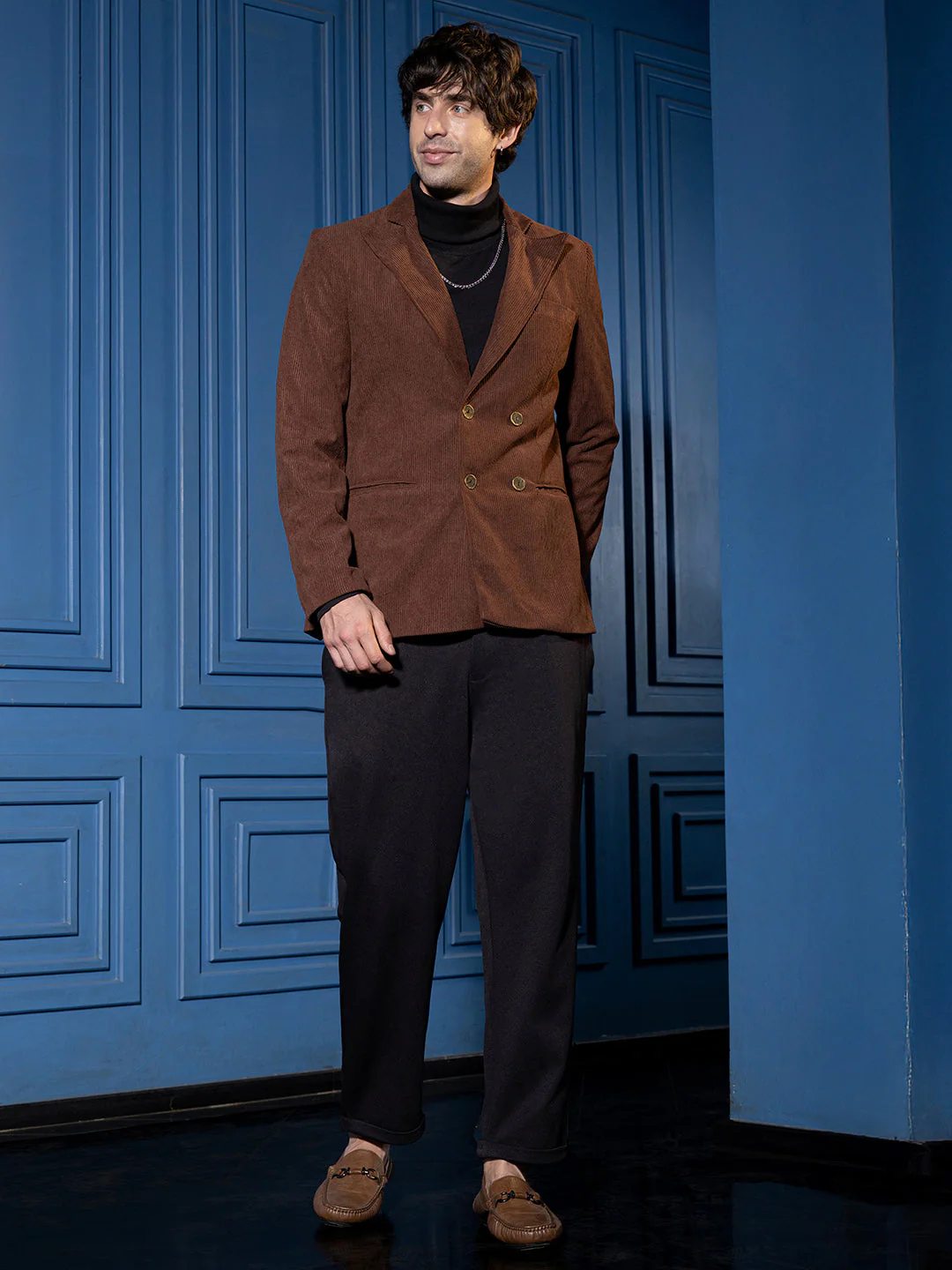 Double-Breasted Corduroy Blazer - Image 5