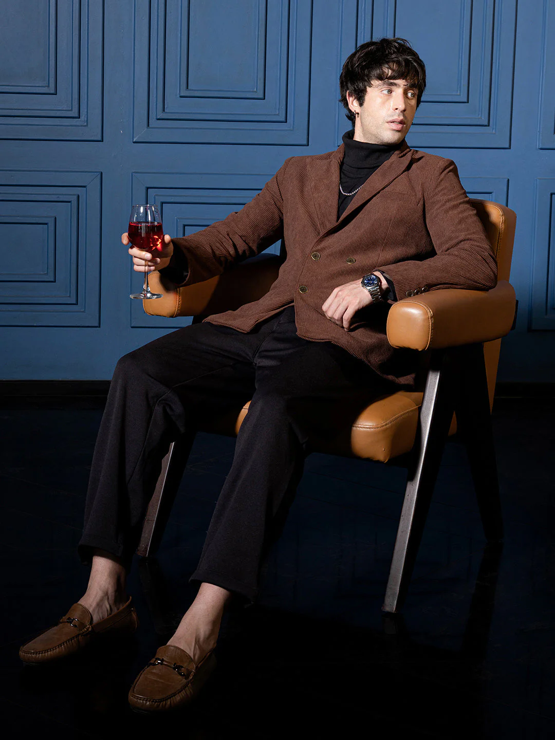 Double-Breasted Corduroy Blazer - Image 6