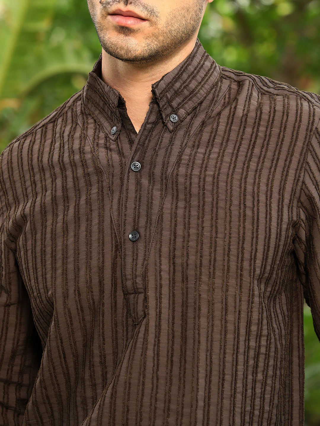 Edge-Lined Half-Placket Shirt - Image 7