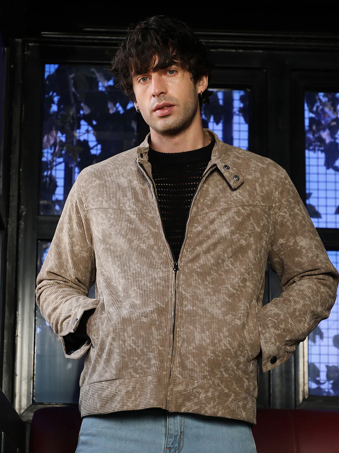 Faded-Corduroy Rider Jacket - Image 2