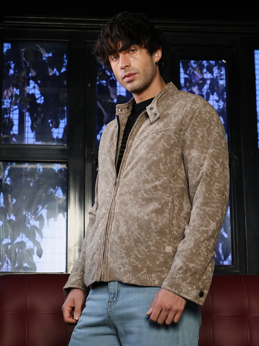 Faded-Corduroy Rider Jacket - Image 3