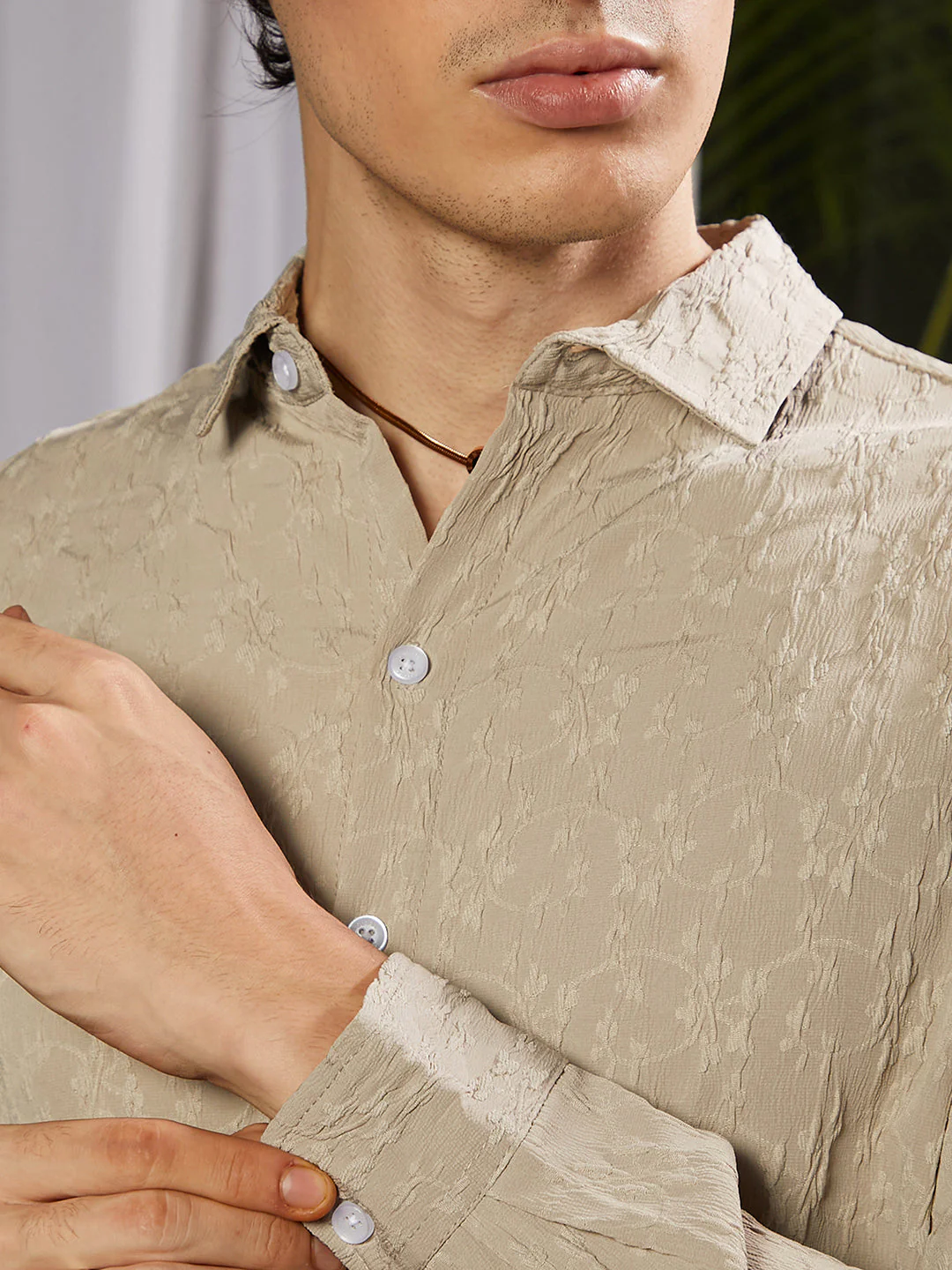 Floral-Textured Shirt - Image 7