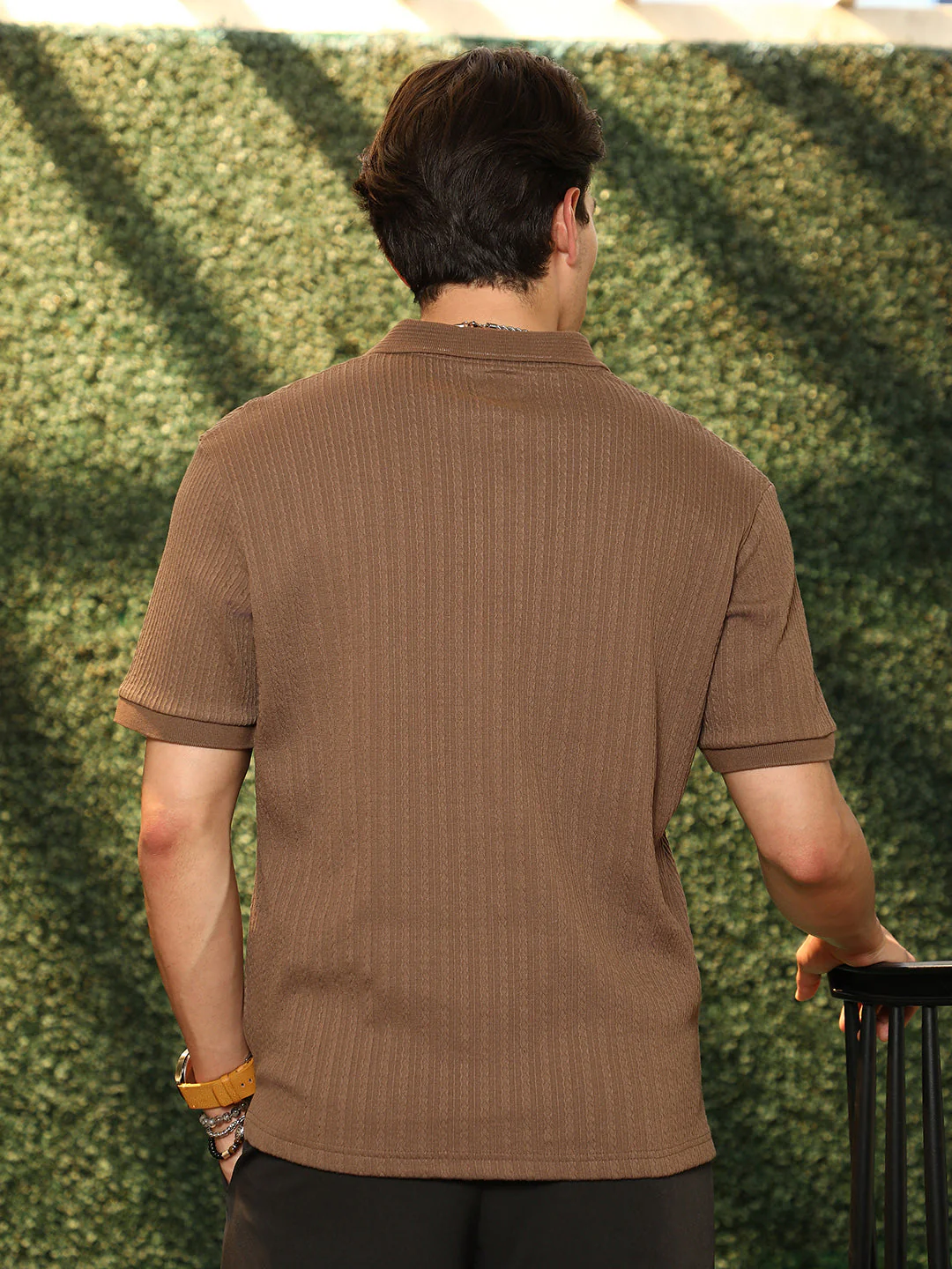 Furrow-Tactile Polo T-Shirt - Image 4