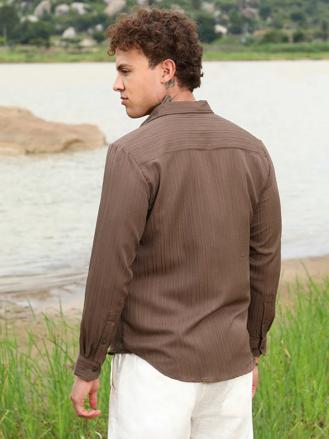 Self-Design Striped Shirt - Image 4