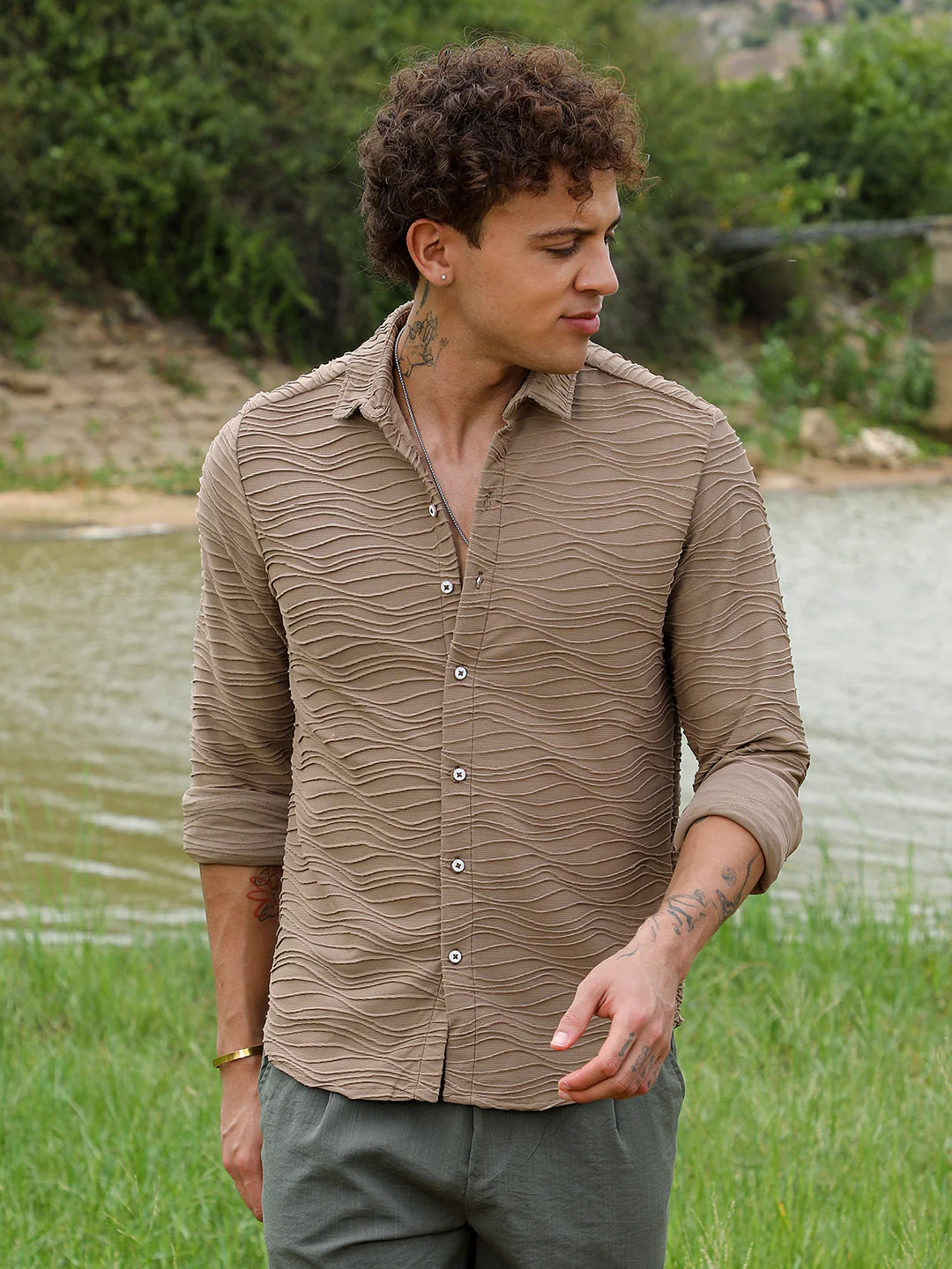 Self-Design Wave Shirt - Image 2