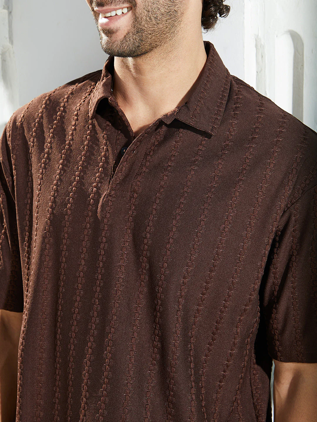 Spiralknot-Tactile Oversized Polo T-Shirt - Image 7