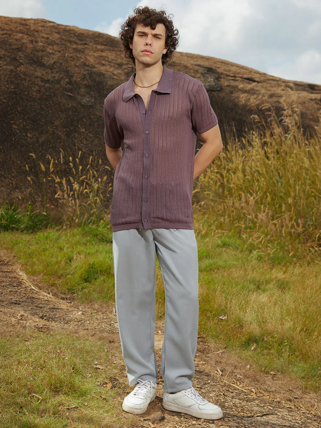 Stripe-Knit Polo Shirt - Image 5