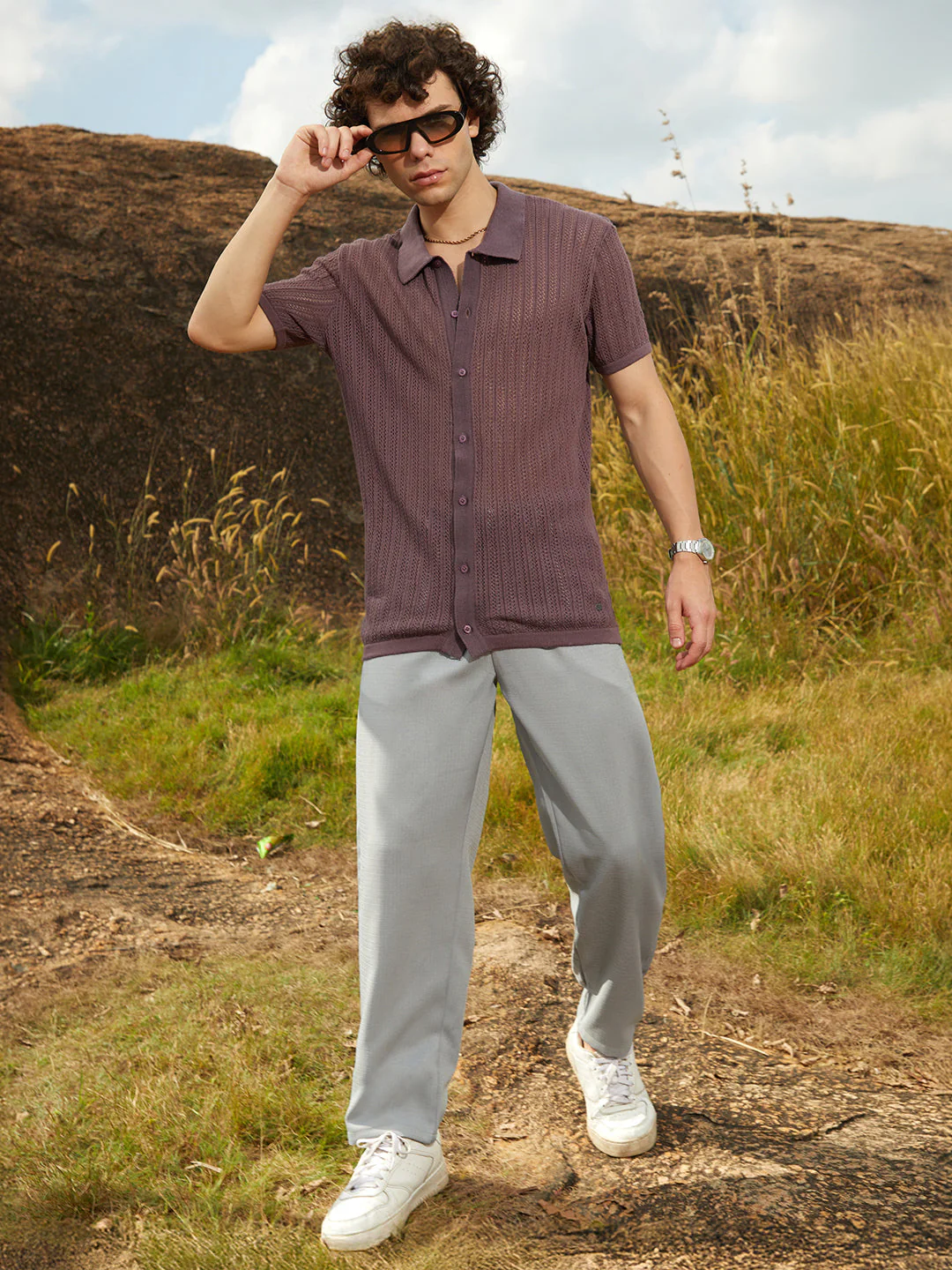Stripe-Knit Polo Shirt - Image 6