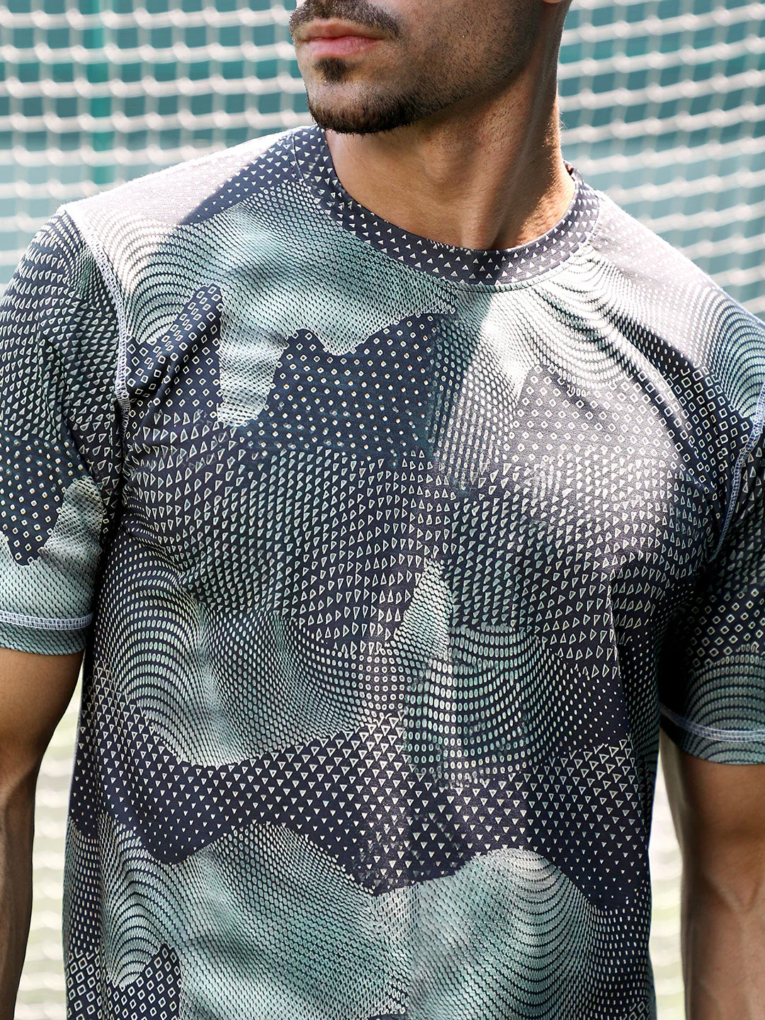 Abstract-Motif Activewear T-Shirt - Image 7