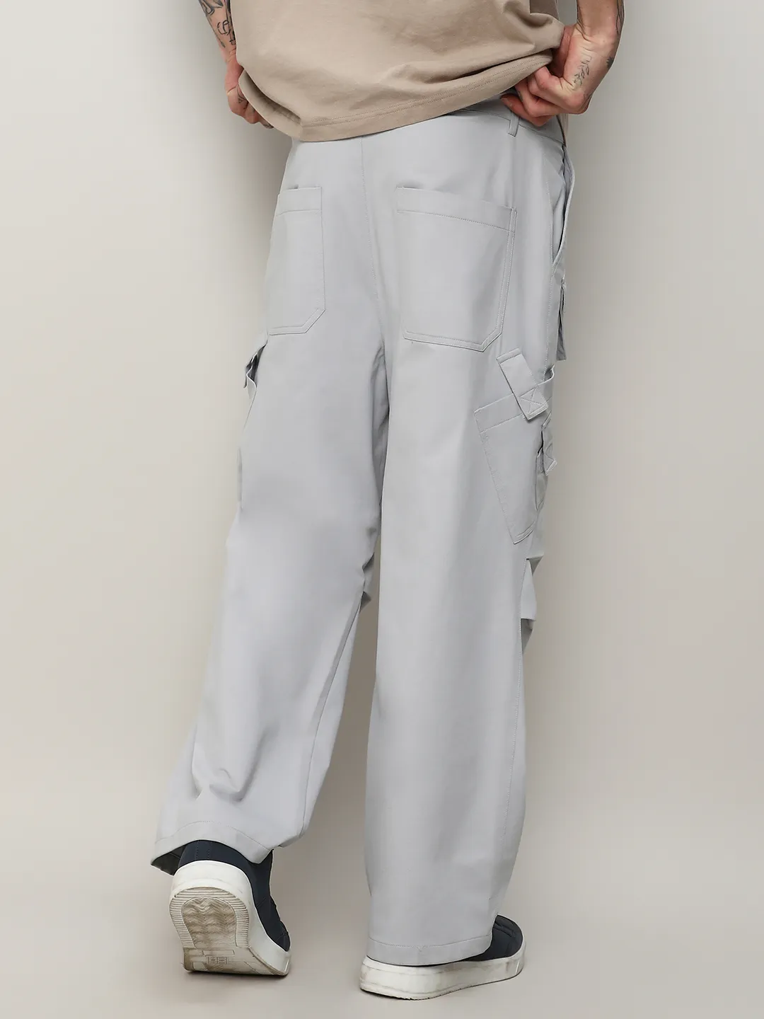 Asymmetrical Parachute Trousers - Image 4