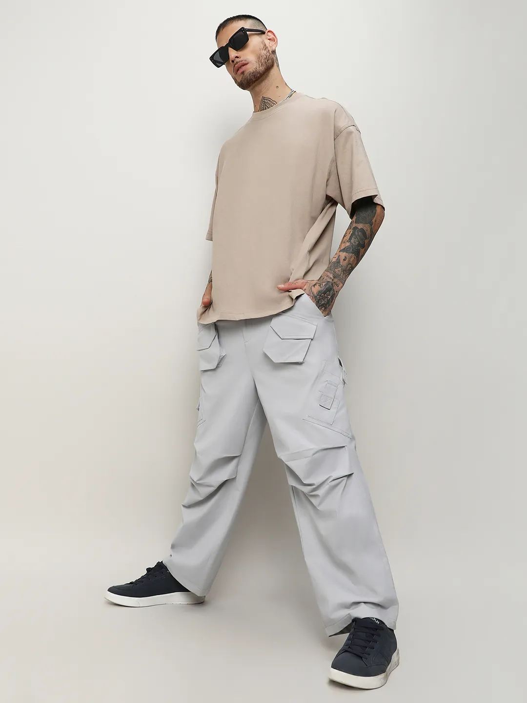 Asymmetrical Parachute Trousers - Image 6