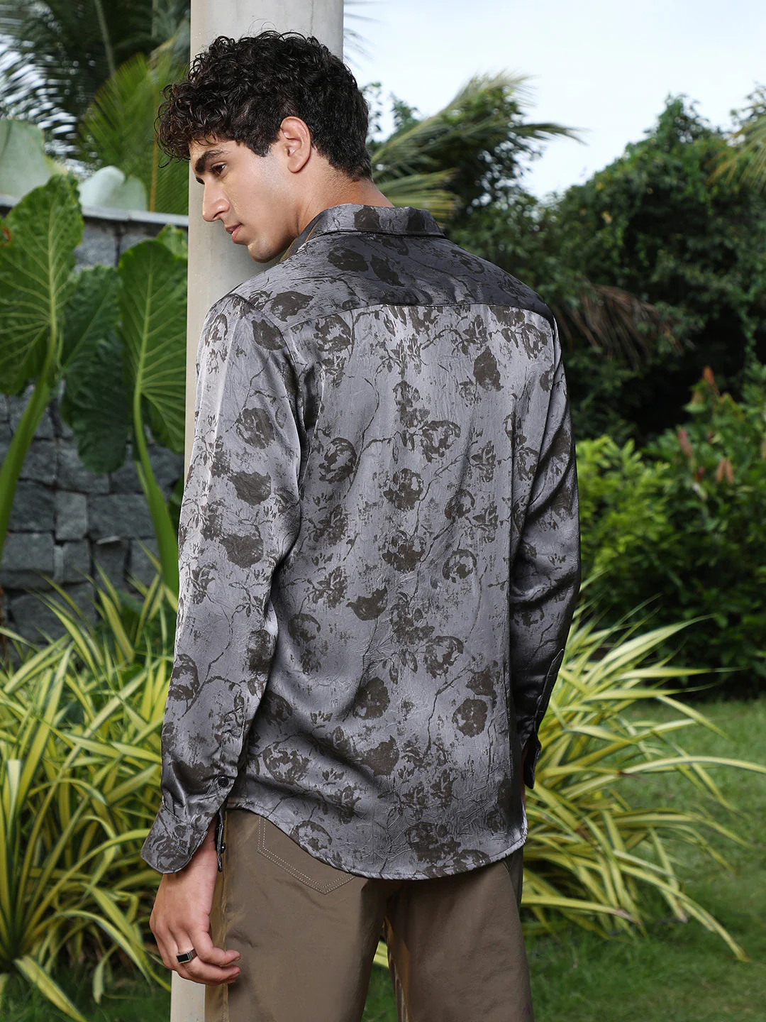 Faded-Flora Jacquard Shirt - Image 4