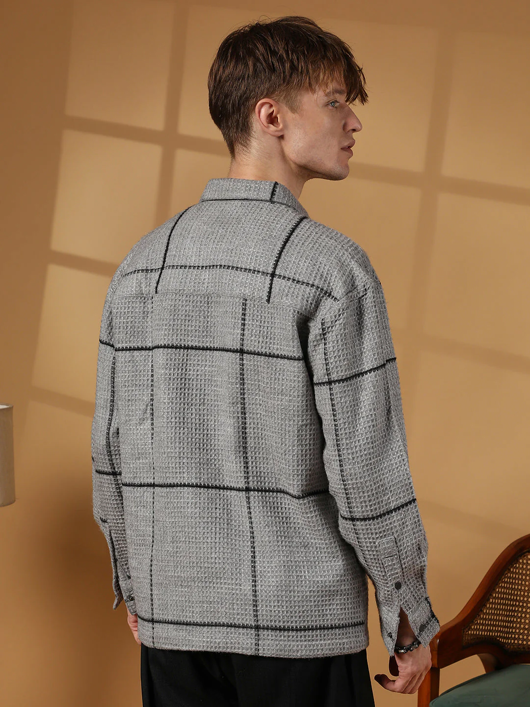 Graph-Check Waffle Overshirt - Image 4