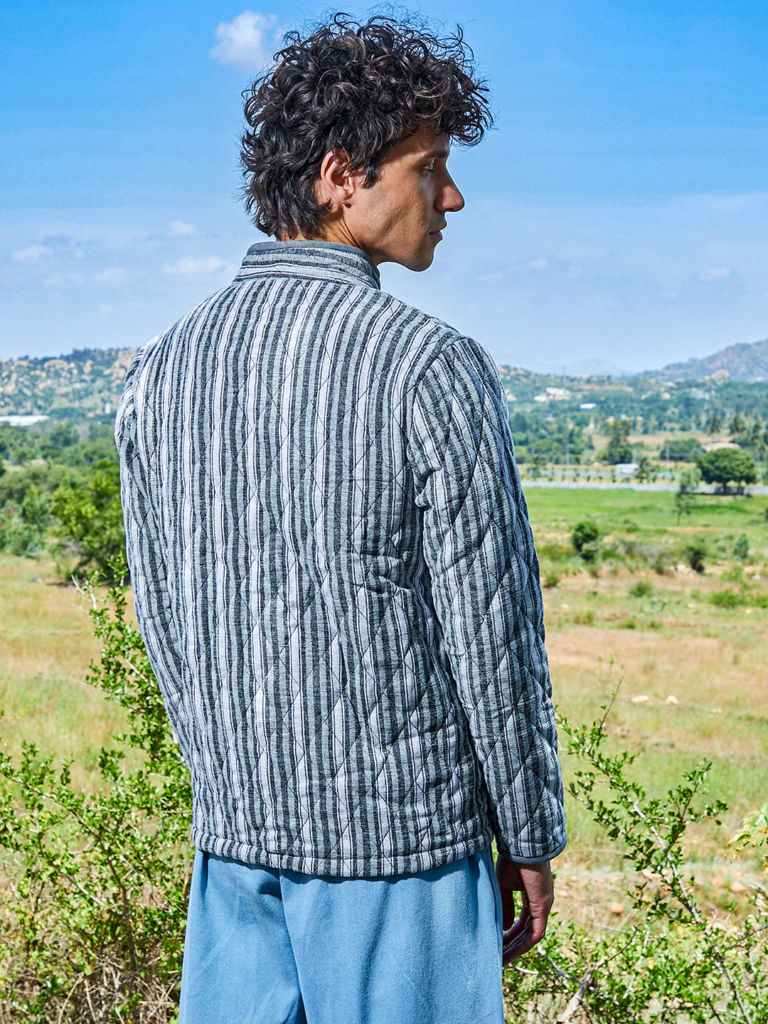 Halo Striped Quilted Jacket - Image 4