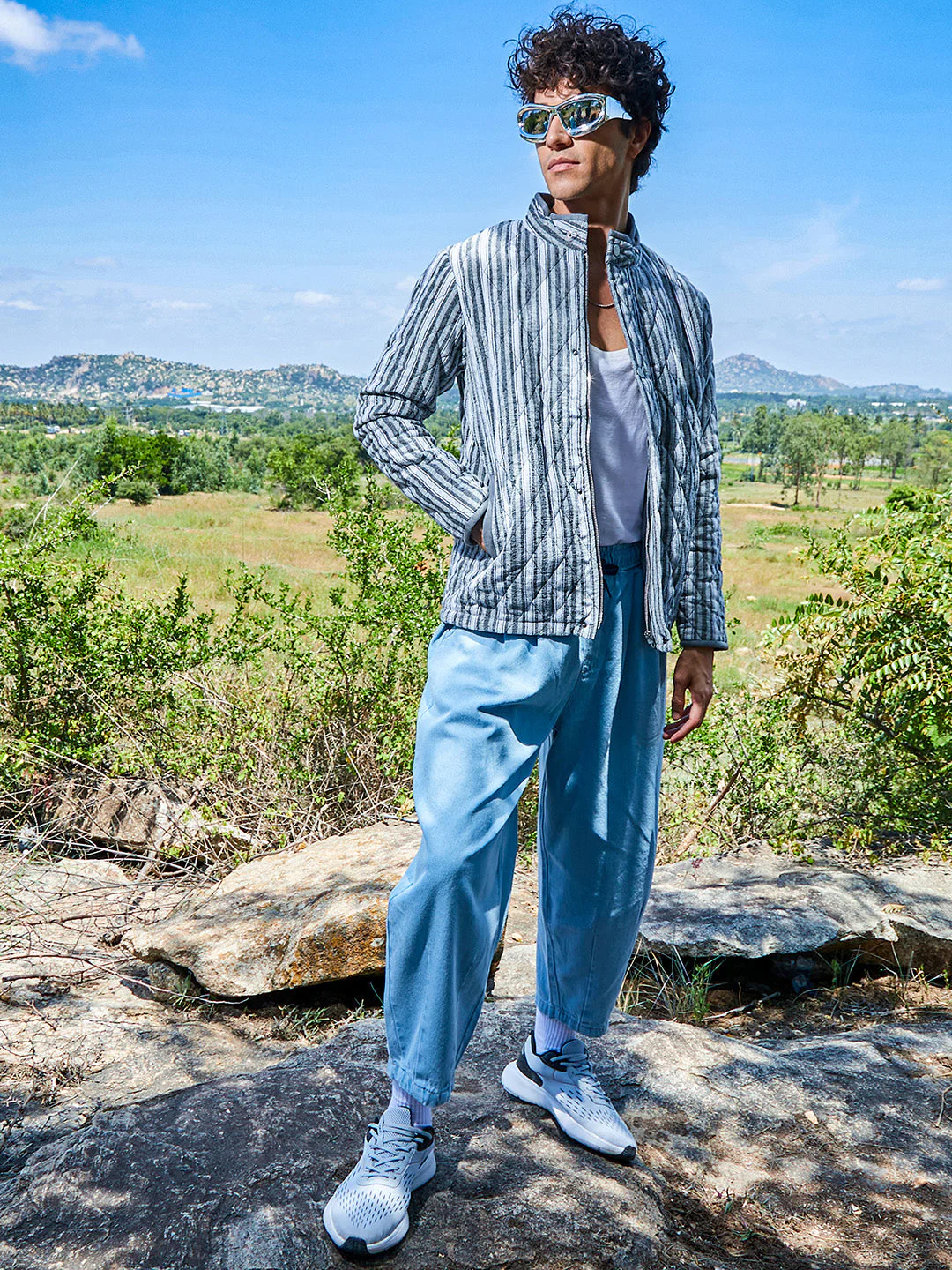 Halo Striped Quilted Jacket - Image 6