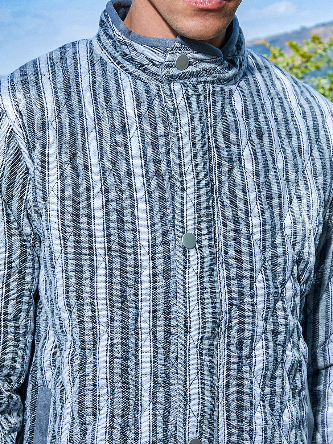 Halo Striped Quilted Jacket - Image 7