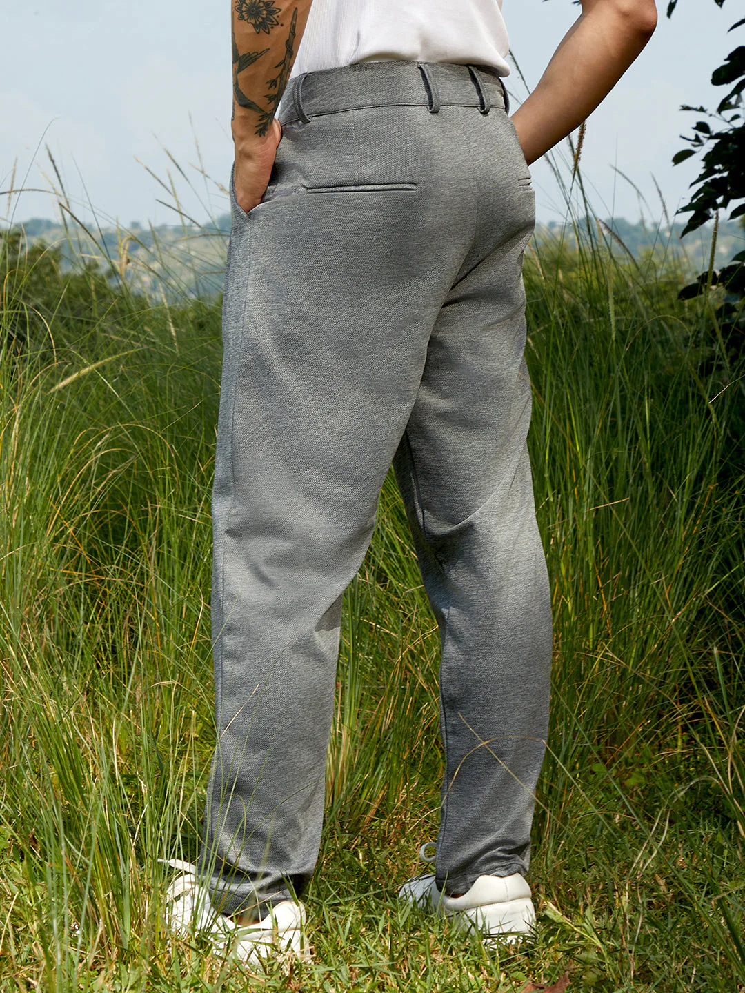 Heathered Tailored Trousers - Image 4