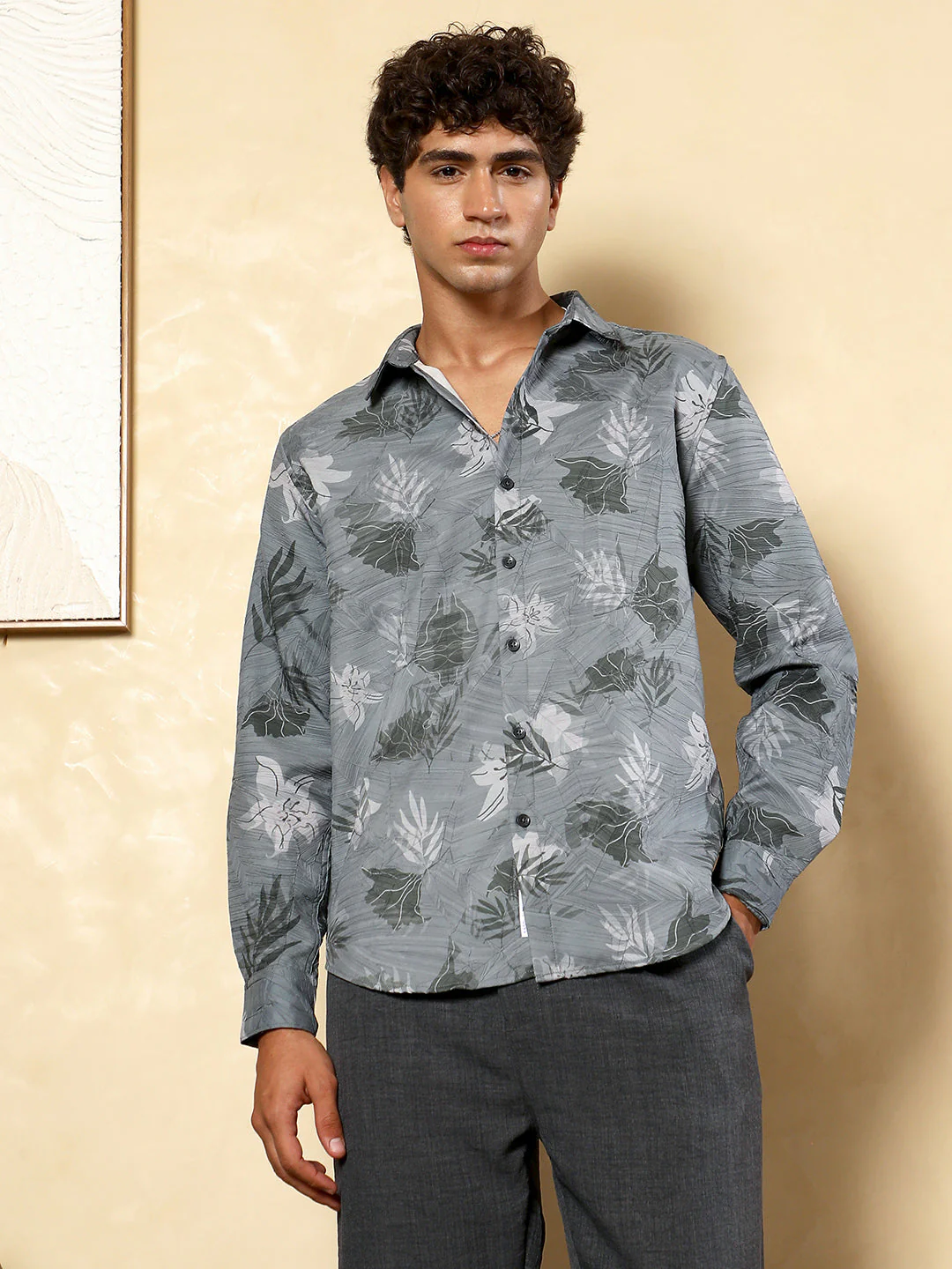 Leaf-Imprint Foliage-Tactile Shirt - Image 2