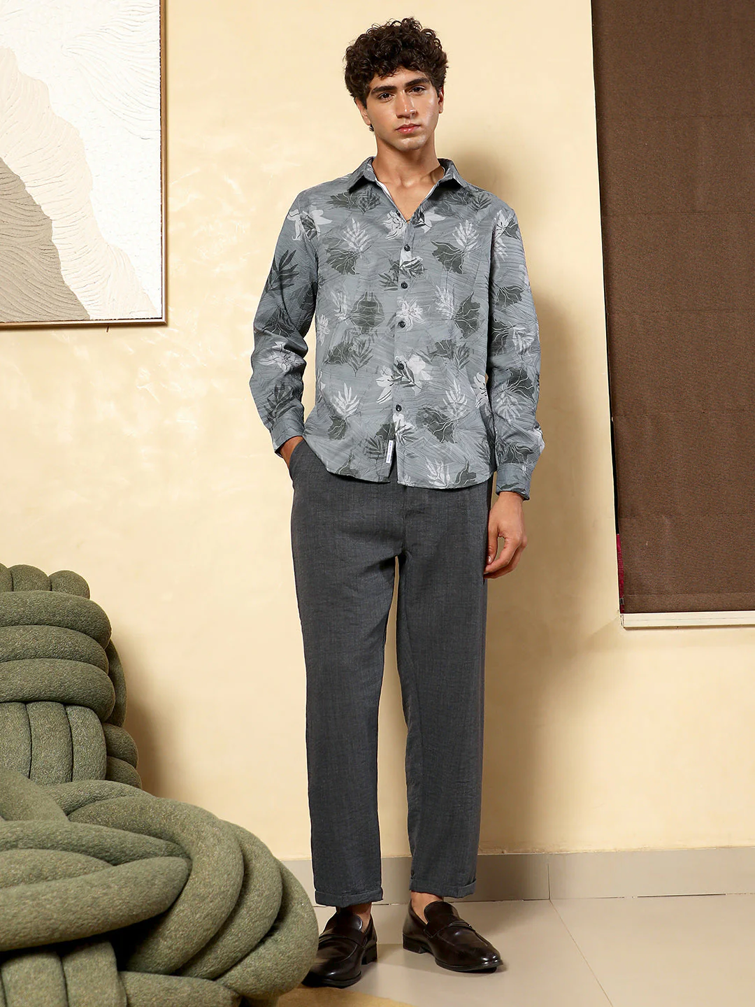 Leaf-Imprint Foliage-Tactile Shirt - Image 5