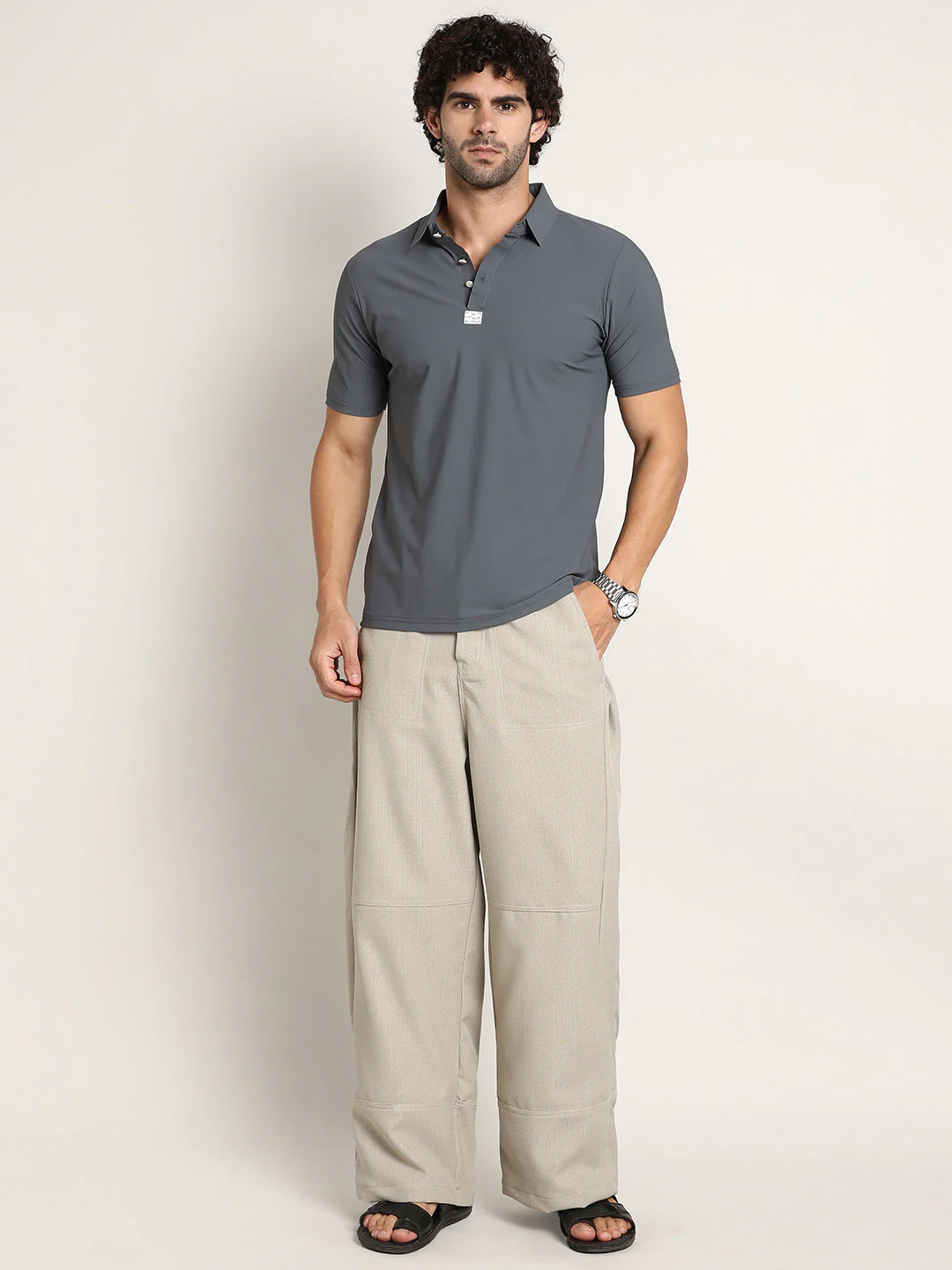 Seamless Waffle Polo T-Shirt - Image 5