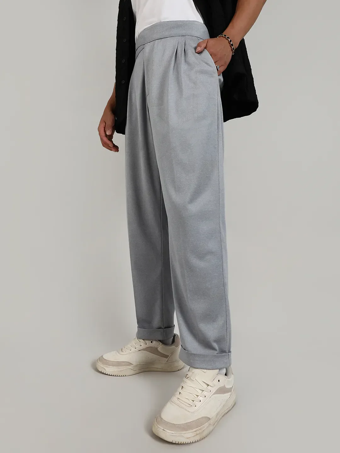 Lightweight - Tailored Heathered Trousers - Image 3