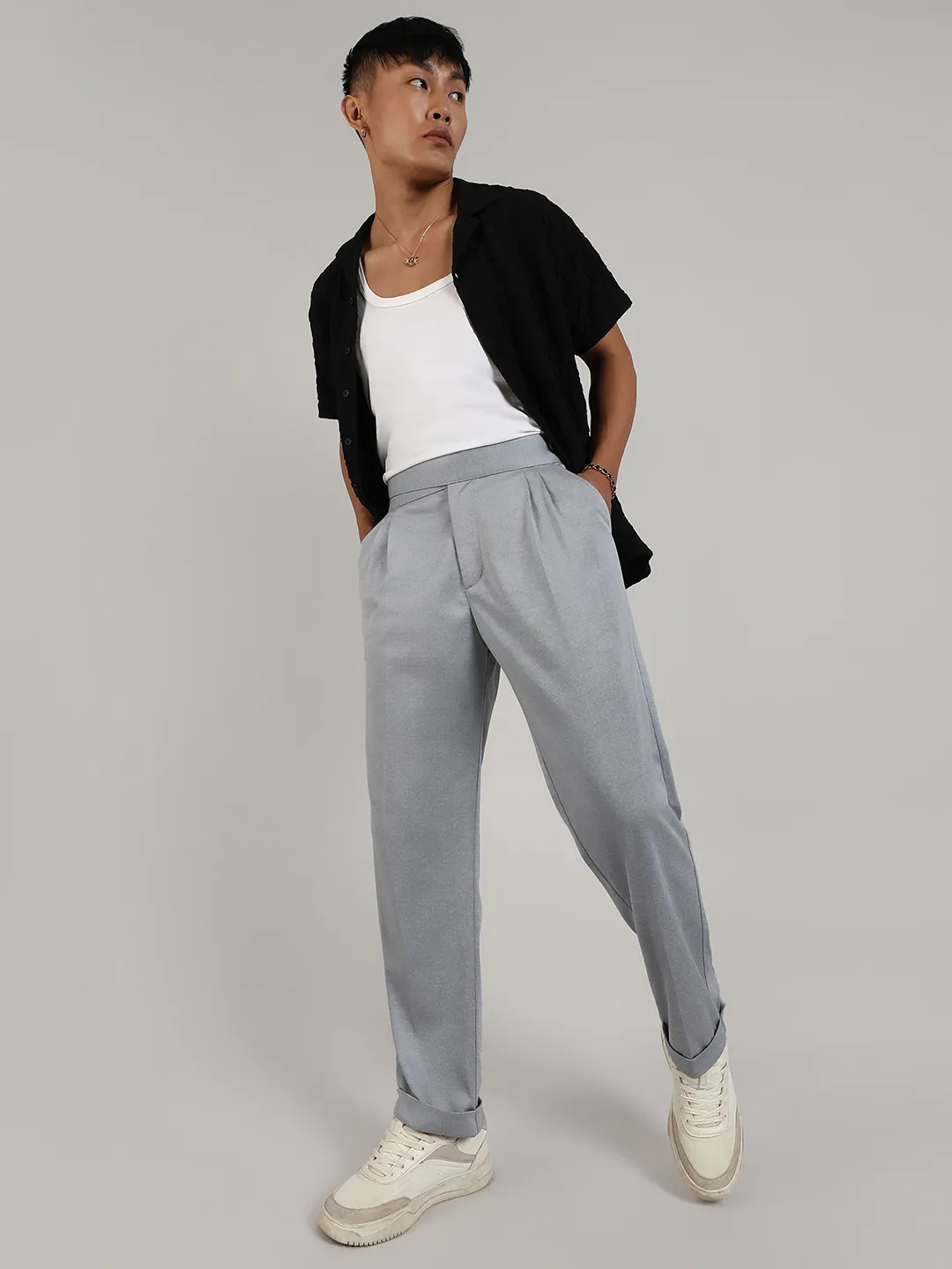 Lightweight - Tailored Heathered Trousers - Image 5