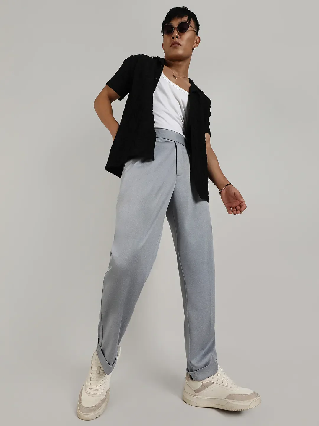 Lightweight - Tailored Heathered Trousers - Image 6