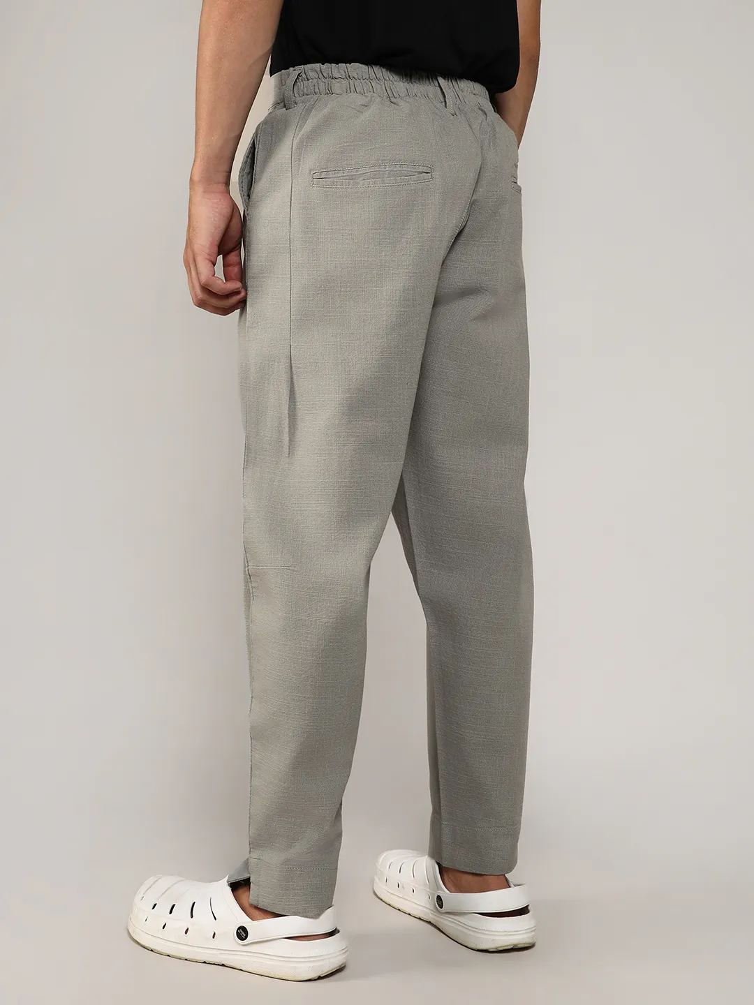 Tailored Linen-Blend Trousers - Image 3