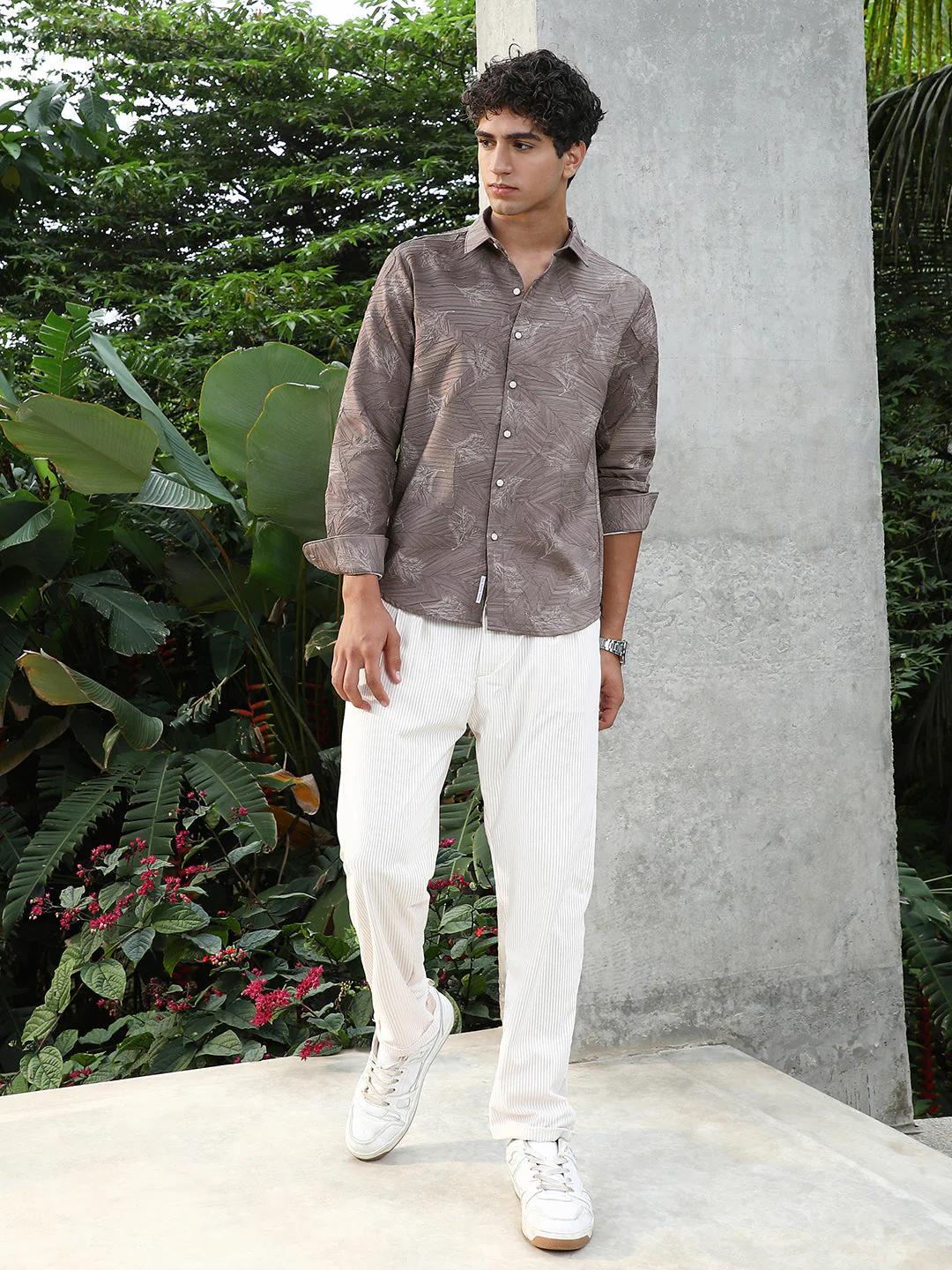 Twig-Imprint Foliage-Tactile Shirt - Image 5