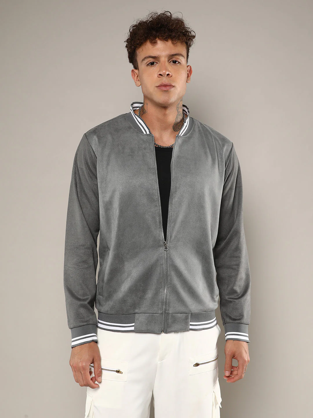Zip-Front Baseball Jacket - Image 2