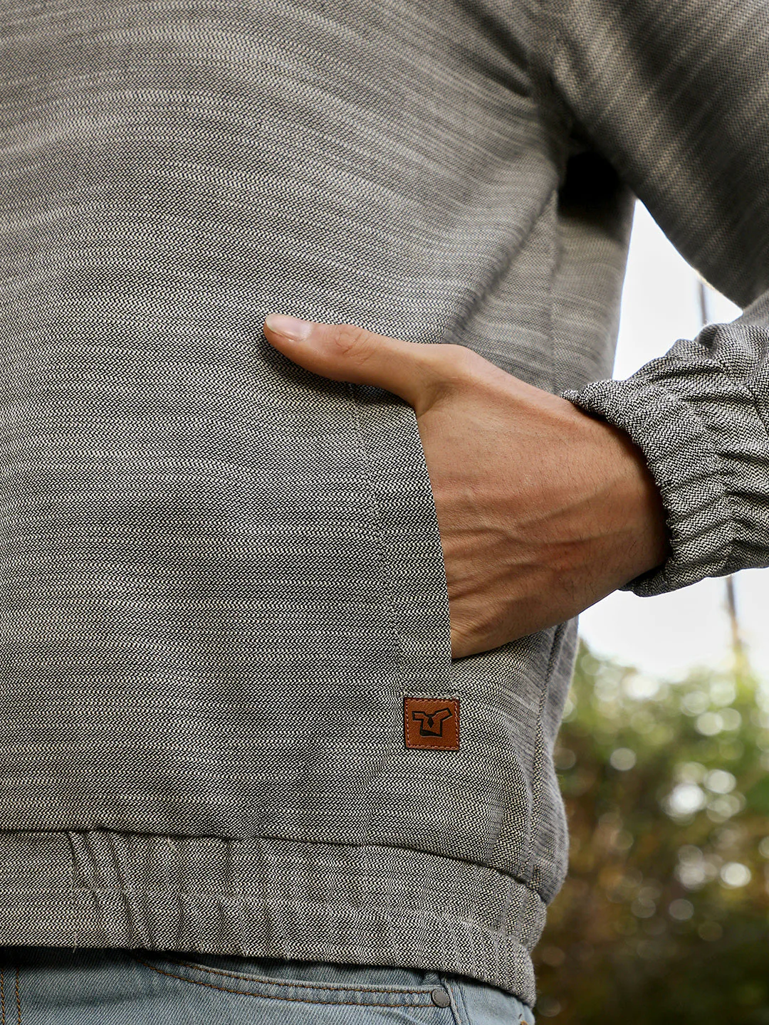Zip-Front Heathered-Knit Jacket - Image 8