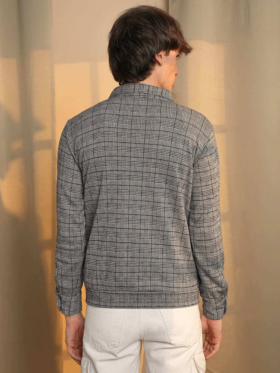 Zip-Front Tartan Plaid Jacket - Image 4