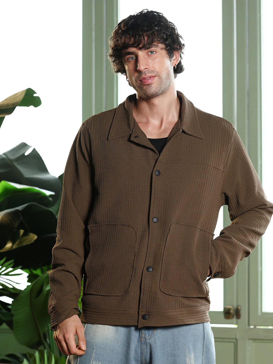 Crease-Tactile Panelled Jacket - Image 2