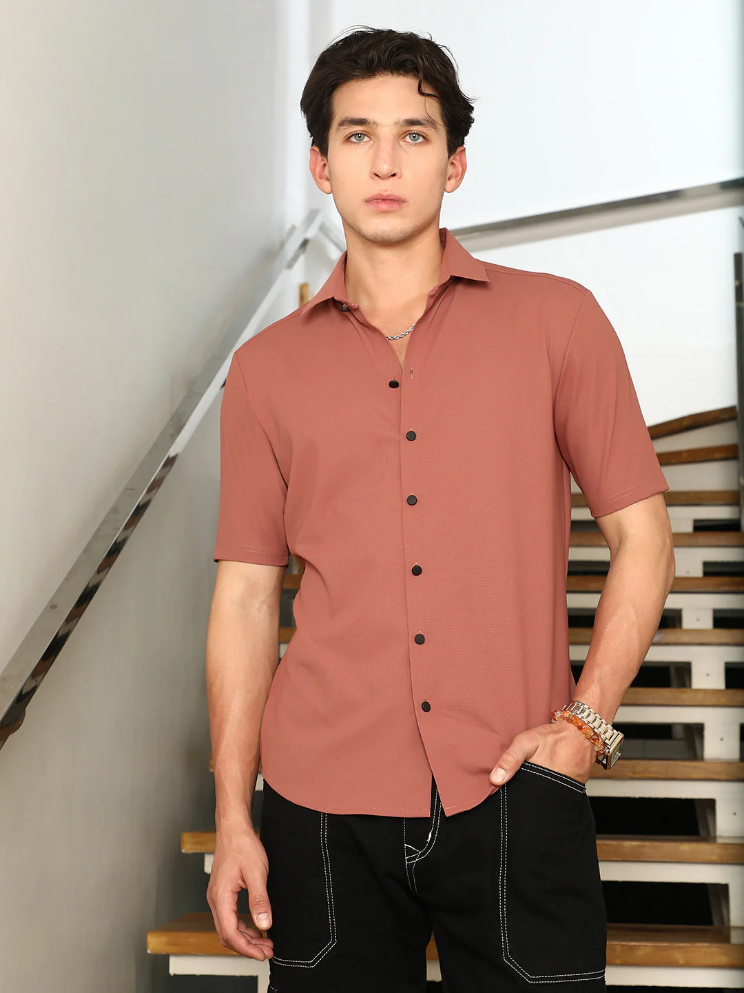 Seamless Waffle-Knit Shirt - Image 2