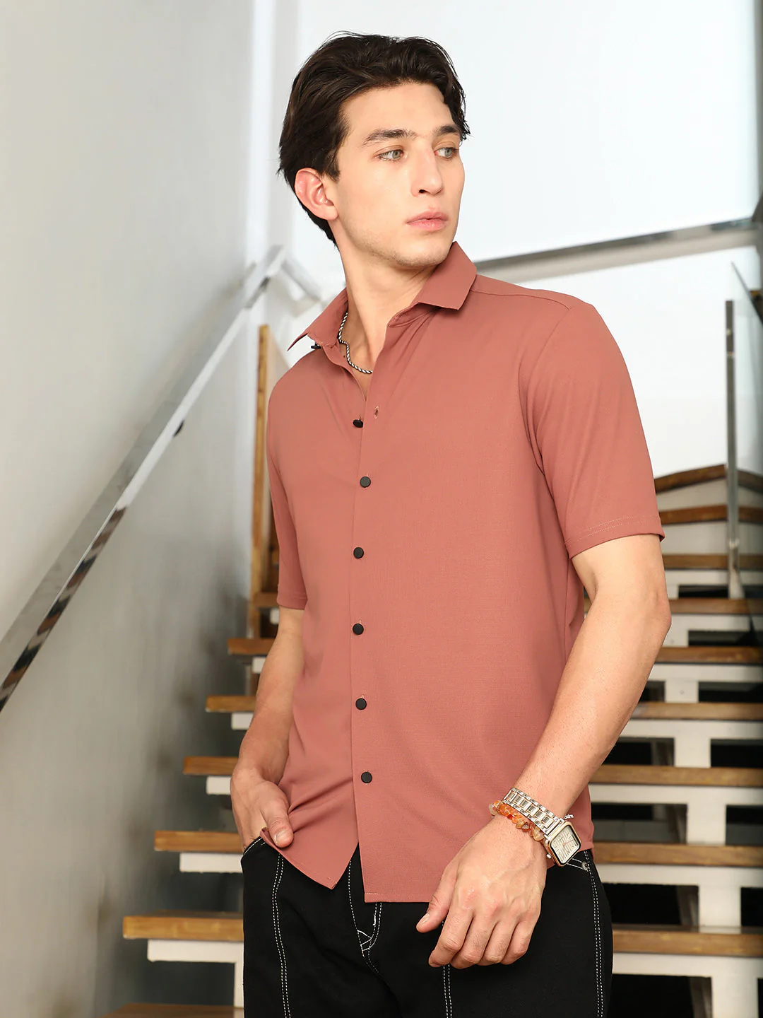 Seamless Waffle-Knit Shirt - Image 3