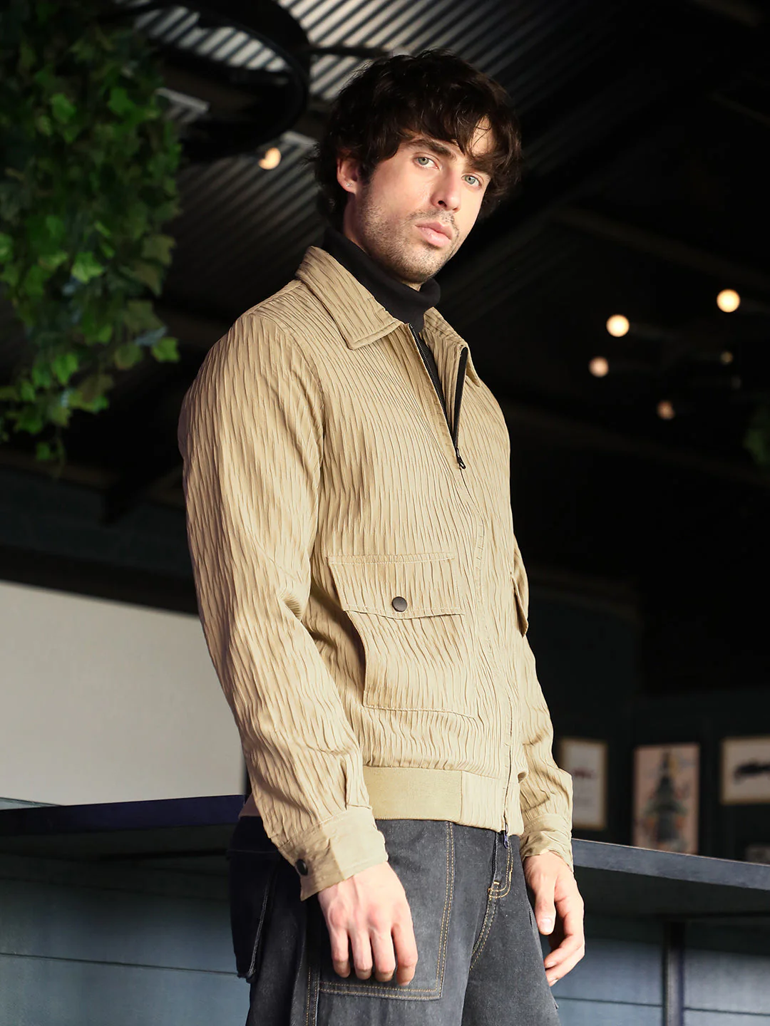 Zip-Front Crease-Tactile Jacket - Image 3