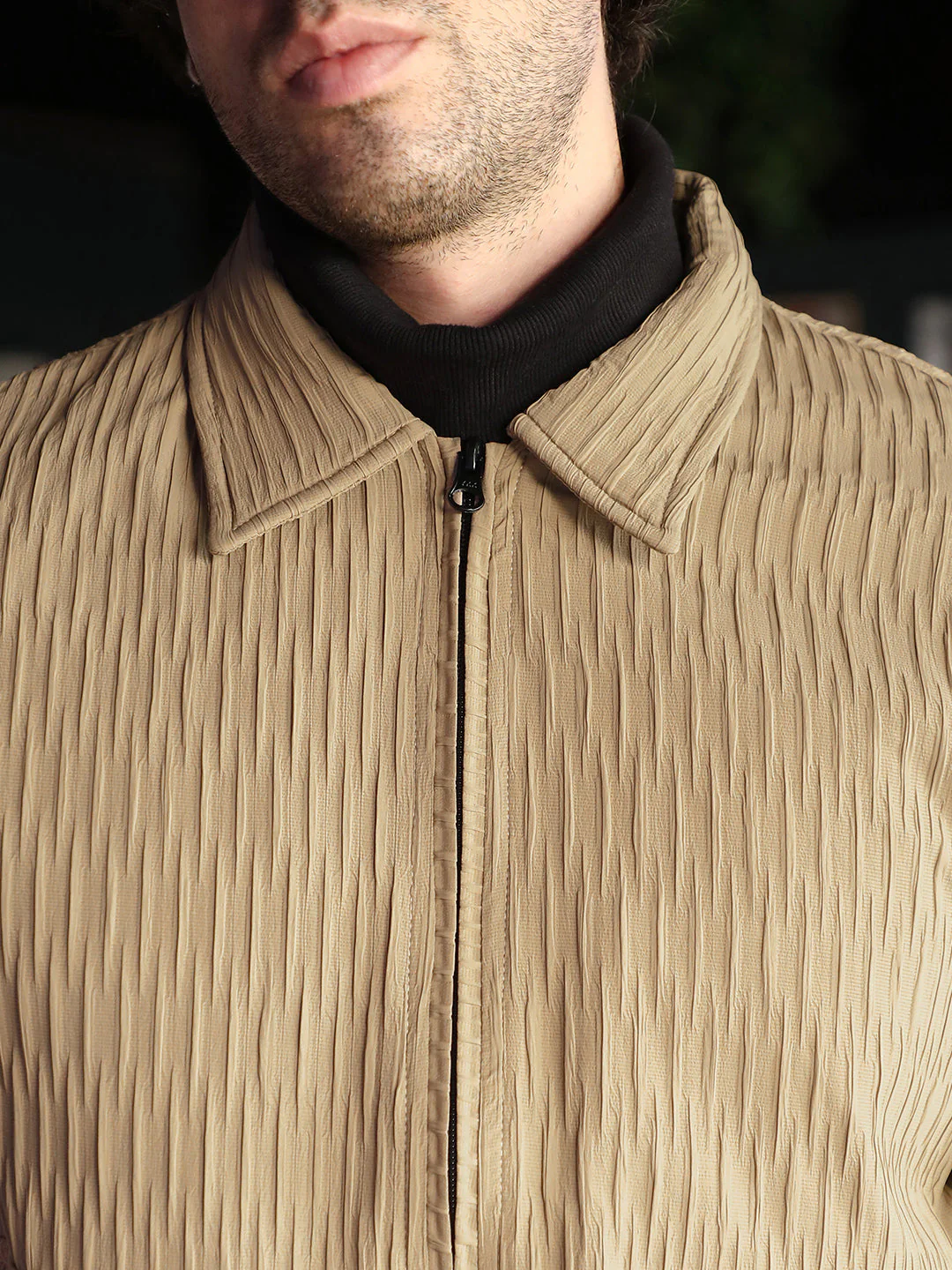 Zip-Front Crease-Tactile Jacket - Image 7